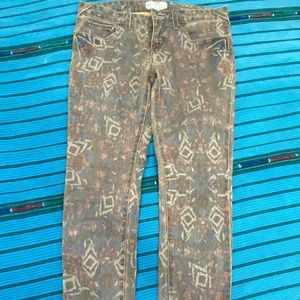 Free People Tribal printed skinny jeans